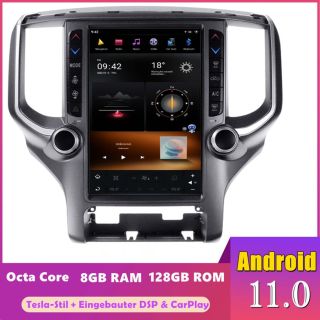Dodge RAM 1500/2500/3500 Gen. 5 (ab 2019) Tesla-Stil Android Radio Upgrade mit GPS-Navi
