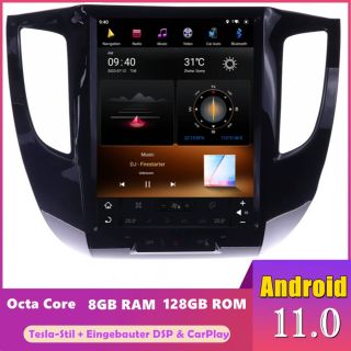 Mitsubishi L200 5 (ab 2015) Tesla-Stil Android Radio Upgrade mit DAB+ CarPlay Android Auto-1