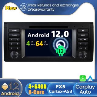 BMW 5er E39 (1995-2003) Android Autoradio mit DAB+ Rückfahrkamera CarPlay-1