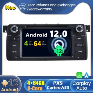 BMW 3er E46 (1998-2006) Android Autoradio mit DAB+ CarPlay Rückfahrkamera-1