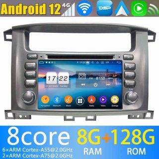 7" Android 14 Autoradio GPS Navi DVD Player Kopfeinheit für Toyota Land Cruiser 100 (1998-2007)-1