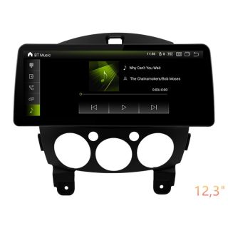 Android Radio zum Nachrüsten für Mazda 2 (DE) (ab 2007) – 10,88" oder 12,3" QLED Display mit DAB+, CarPlay, Android Auto, Bluetooth-Freisprecheinrichtung & Rückfahrkamera