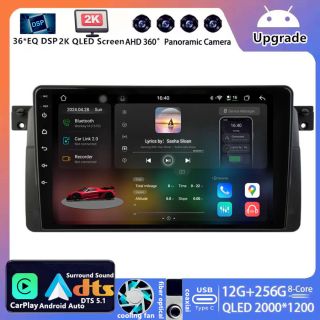 Für BMW 3er E46 (ab 1998): 9 Zoll 2K QLED Android Radio mit DAB+ & CarPlay