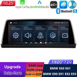 BMW E90/E91/E92/E93 (2004-2013) Android 14.0 Autoradio mit Navi Professional Nachrüsten CarPlay Android Auto DAB+ 10,25 Zoll Display-1