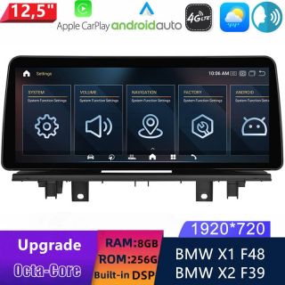 BMW X1 F48 (ab 2017) Android Autoradio Upgrade mit 12,5 Zoll Display