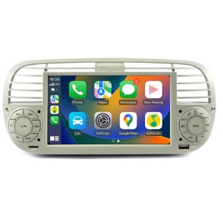 Fiat 500 (312) (2007–2015) Android Radio Upgrade mit DAB+, CarPlay, Android Auto, Bluetooth-Freisprecheinrichtung, Rückfahrkamera, Handy-Verbindung und 7" IPS Display