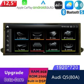 Audi Q5 FY (2017-2021) Android Autoradio Upgrade Android Auto CarPlay 12,5 Zoll HD Display-1