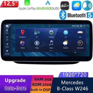 Mercedes B-Klasse W246 (2011-2014) Android Radio Nachrüsten mit DAB+ Android Auto 12,5 Zoll Display-1