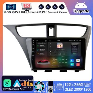 Honda Civic 9 IX (2012–2017) Android Autoradio Upgrade mit DAB+ CarPlay Android Auto-1