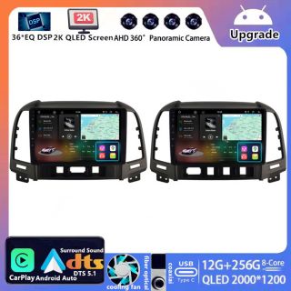 Hyundai Santa Fe 2 CM (2007–2012) Android Autoradio Upgrade mit DAB+ CarPlay Android Auto-1
