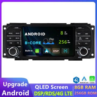 Jeep Wrangler (TJ) (2002–2006) Android Radio Upgrade mit DAB+, CarPlay, Android Auto, Bluetooth-Freisprecheinrichtung, Rückfahrkamera, Handy-Verbindung und 5" IPS Display