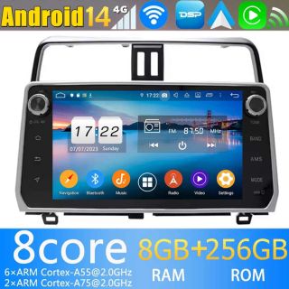 10" Android 14 Autoradio GPS Navi DVD Player Kopfeinheit für Toyota Land Cruiser Prado J150 (2017-2022)-1