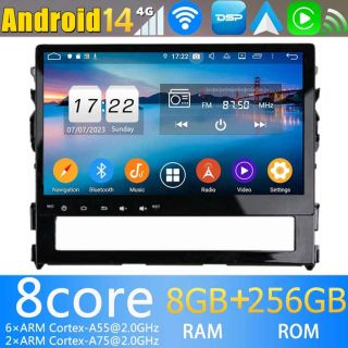 10" Android 14 Autoradio GPS Navi DVD Player Kopfeinheit für Toyota Land Cruiser 200 (2016-2019)-1