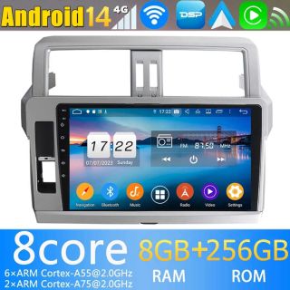 10" Android 14 Autoradio GPS Navi DVD Player Kopfeinheit für Toyota Land Cruiser Prado J150 (2014-2017)-1
