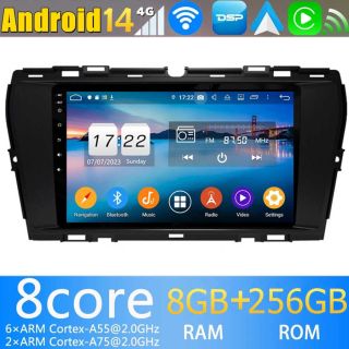 9" Android 14 Autoradio GPS Navi DVD Player Kopfeinheit für SsangYong Korando (Ab 2019)-1