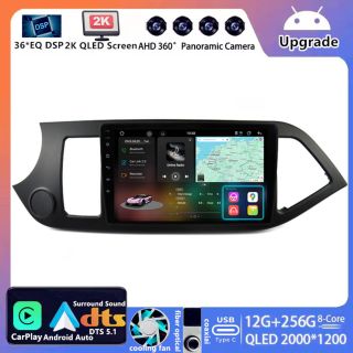 Kia Picanto 2 TA (2011–2017) Android Radio Nachrüsten mit DAB+ CarPlay Android Auto-1