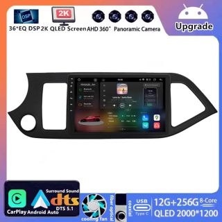 Kia Picanto 2 TA (2011–2017) Android Radio Nachrüsten mit DAB+ CarPlay Android Auto-1