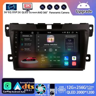 Für Mazda CX-7 (2007–2013): 9 Zoll 2K QLED Android Radio mit DAB+ & CarPlay