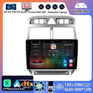 Peugeot 307/307 CC/307 SW (2001–2009) Android Autoradio Upgrade mit DAB+ CarPlay Android Auto-1