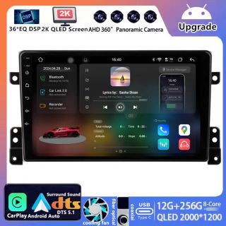 Für Suzuki Grand Vitara 2 (2005–2015): 9 Zoll 2K QLED Android Radio mit DAB+ & CarPlay