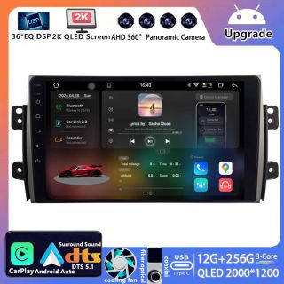 Für Suzuki SX4 (2006–2014): 9 Zoll 2K QLED Android Radio mit DAB+ & CarPlay