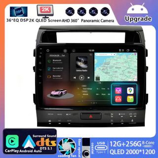 Toyota Land Cruiser 200 V8 (2008–2015) Android Autoradio Upgrade mit 2K QLED Display