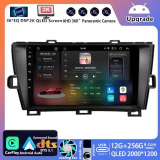 Toyota Prius 3 XW30 (2009–2016) Android Autoradio Upgrade mit 2K QLED Display