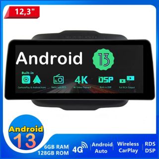Jeep Renegade (ab 2014) Android Autoradio GPS Navigationssystem mit DAB+ 12,3" Display-1