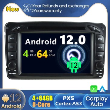 Android 12 Autoradio DVD Player GPS Navigation Speziell für Mercedes Vaneo (2002-2005)-1