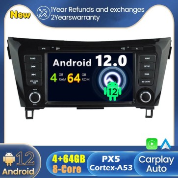 Android 12 Autoradio DVD Player GPS Navigation Speziell für Nissan X-Trail (2013-2019)-1