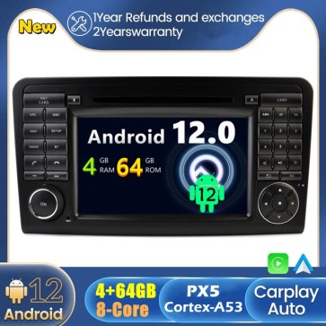Android 12 Autoradio DVD Player GPS Navigation Speziell für Mercedes ML W164 (2005-2012)-1
