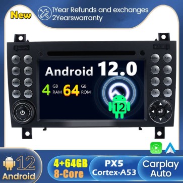Android 12 Autoradio DVD Player GPS Navigation Speziell für Mercedes SLK W171 (2004-2012)-1