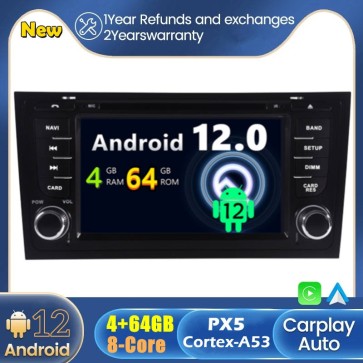 Android 12 Autoradio DVD Player GPS Navigation Speziell für Audi A6 S6 RS6 (1997-2004)-1
