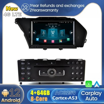 Android 12 Autoradio DVD Player GPS Navigation Speziell für Mercedes GLK X204 (Ab 2008)-1