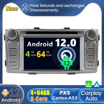 Android 12 Autoradio DVD Player GPS Navigation Speziell für Toyota Hilux (2012-2015)-1