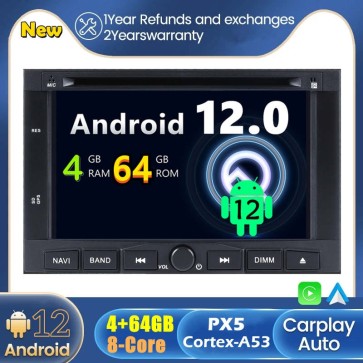 Android 12 Autoradio DVD Player GPS Navigation Speziell für Peugeot 3008 (2008-2016)-1