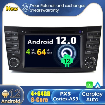 Android 12 Autoradio DVD Player GPS Navigation Speziell für Mercedes CLS W219 (2004-2010)-1