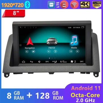 8" Android 11 Autoradio DVD Player GPS Navigation für Mercedes W204 (Ab 2007)-1