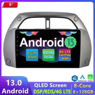 9" Android 13.0 Autoradio DVD Player GPS Navigation Stereo für Toyota RAV4 (Ab 2000)-1