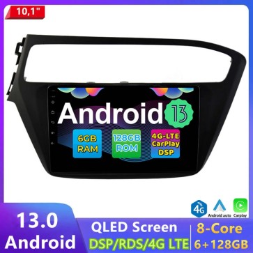 10" Android 13.0 Autoradio DVD Player GPS Navigation Stereo für Hyundai i20 (Ab 2018)-1
