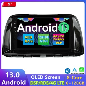 9" Android 13.0 Autoradio DVD Player GPS Navigation Stereo für Mazda 6 (2012-2017)-1