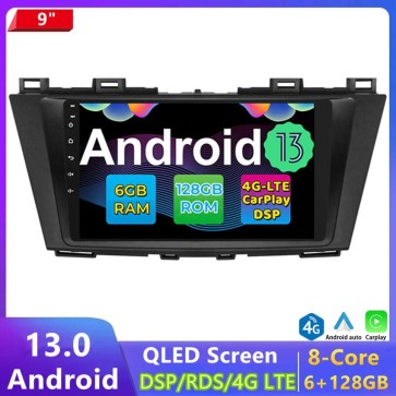9" Android 13.0 Autoradio DVD Player GPS Navigation Stereo für Mazda 5 (2010-2015)-1
