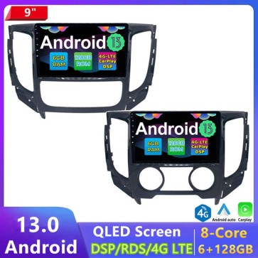 9" Android 13.0 Autoradio DVD Player GPS Navigation Stereo für Mitsubishi L200 5 (Ab 2015)-1