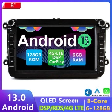8" Android 13 Autoradio DVD Player GPS Navigation Stereo für VW Beetle (Ab 2011)-1