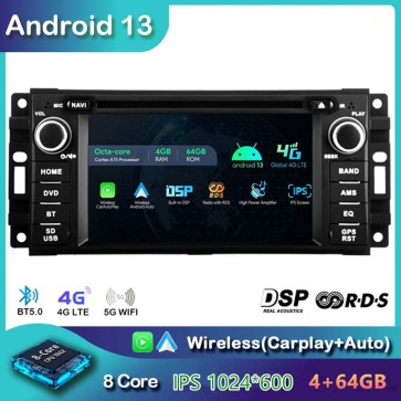 6,2" Android 13 Autoradio DVD Player GPS Navigation Stereo für Jeep Patriot (Ab 2009)-1