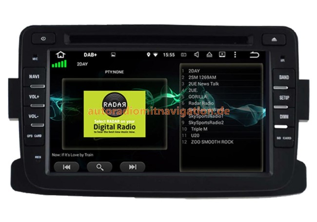 Dacia Duster Android 12.0 Autoradio GPS Navigationsysteme mit