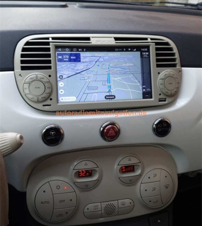 Fiat 500 Abarth Android 12.0 Autoradio GPS Navigationsysteme mit Octa-Core  6GB+128GB Touchscreen - 7 Android 12 Autoradio DVD Player GPS Navigation  Stereo für Fiat 500 Abarth (2007-2015)