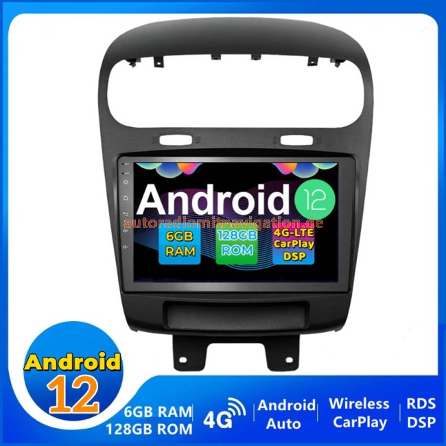 Fiat 500 Abarth Android 12.0 Autoradio GPS Navigationsysteme mit