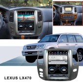 Lexus LX 470 Android 9.0 Autoradio GPS Navigationsysteme mit PX6 4GB+64GB Touchscreen Bluetooth Lenkradfernbedienung RDS DAB CD SD USB 4G WiFi DSP CarPlay - 12,1