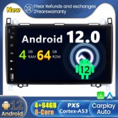 Mercedes W169 Android 12.0 Autoradio GPS Navigationsysteme mit Touchscreen Bluetooth Freisprecheinrichtung Mikrofon SWC DAB CD SD USB WiFi Carplay Android Auto - Android 12 Autoradio DVD Player GPS Navigation Speziell für Mercedes A-Klasse W169 (2004-2012